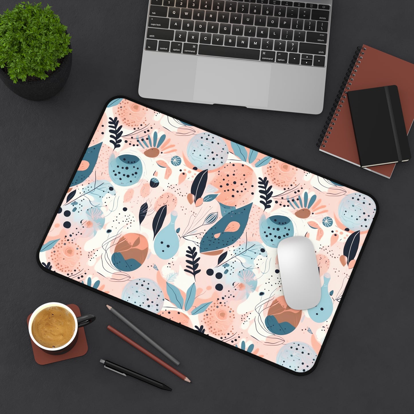 Abstract Pastel Computer Desk Mat