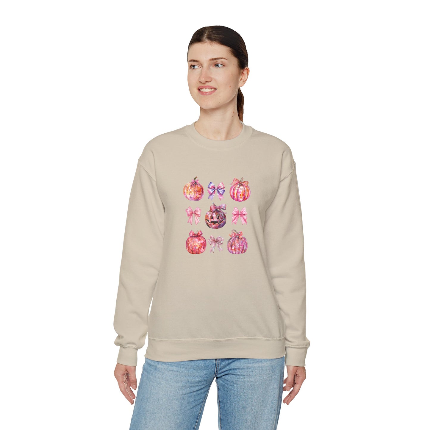 Halloween Disco Pumpkins Unisex Crewneck Sweatshirt