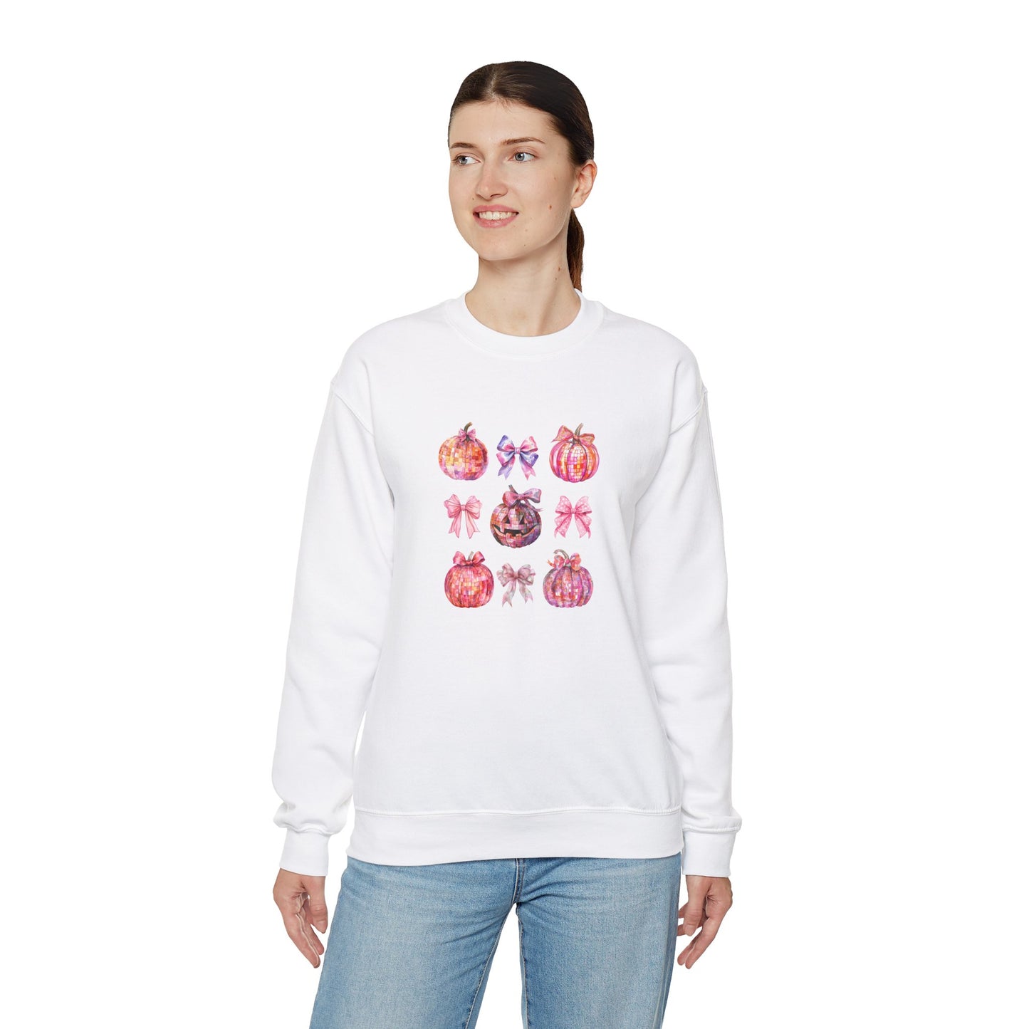 Halloween Disco Pumpkins Unisex Crewneck Sweatshirt