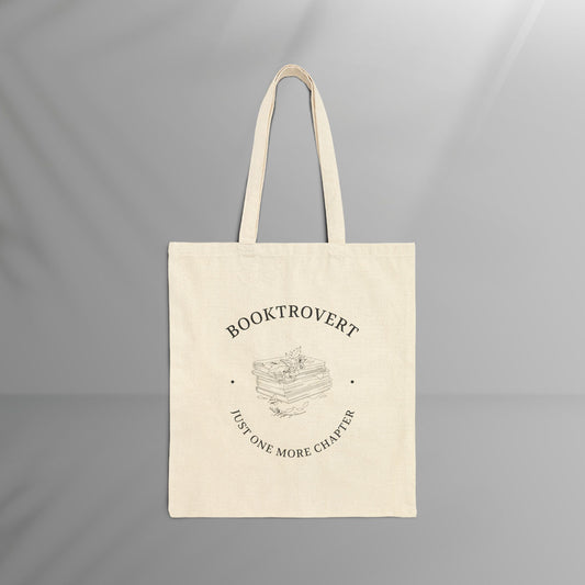 Book Lovers Booktrovert Cotton Canvas Tote Bag