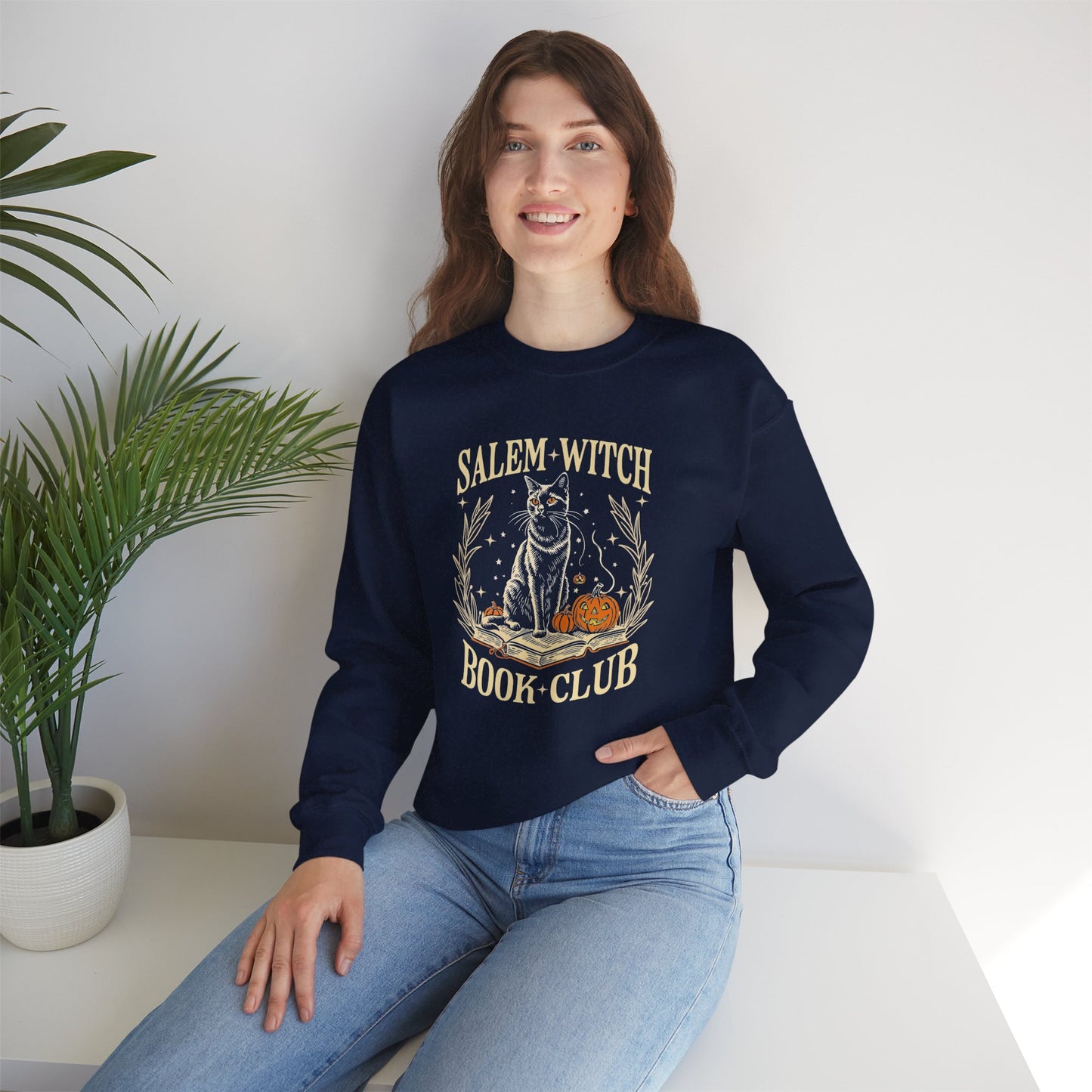 Salem Witch Book Club Halloween Unisex Crewneck Sweatshirt