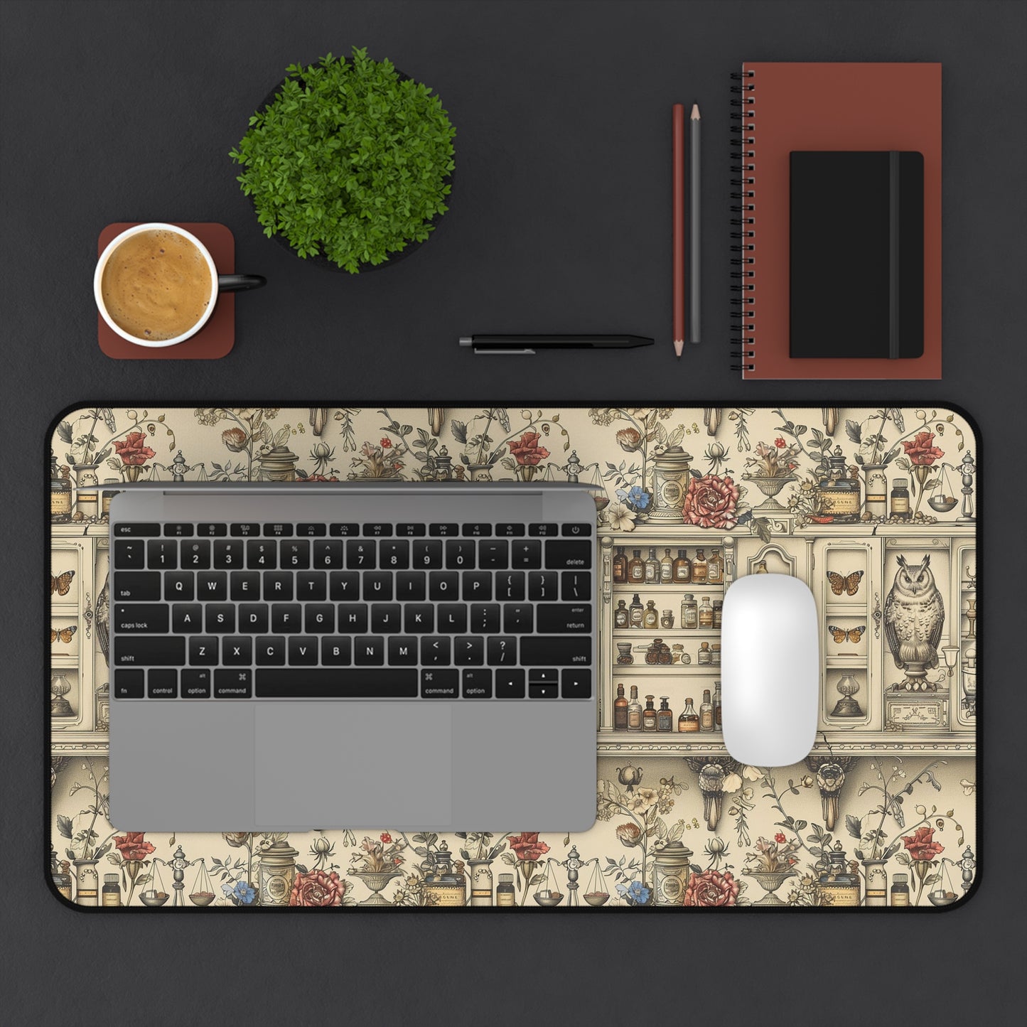 Apothecary Owls Computer Desk Mat