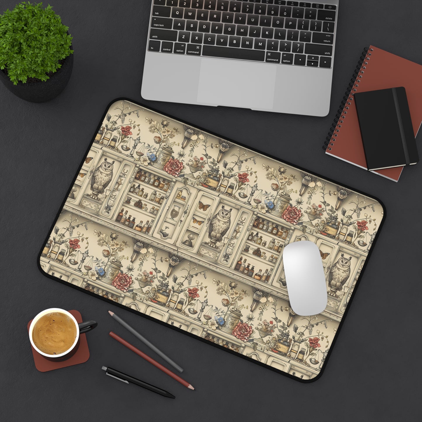 Apothecary Owls Computer Desk Mat