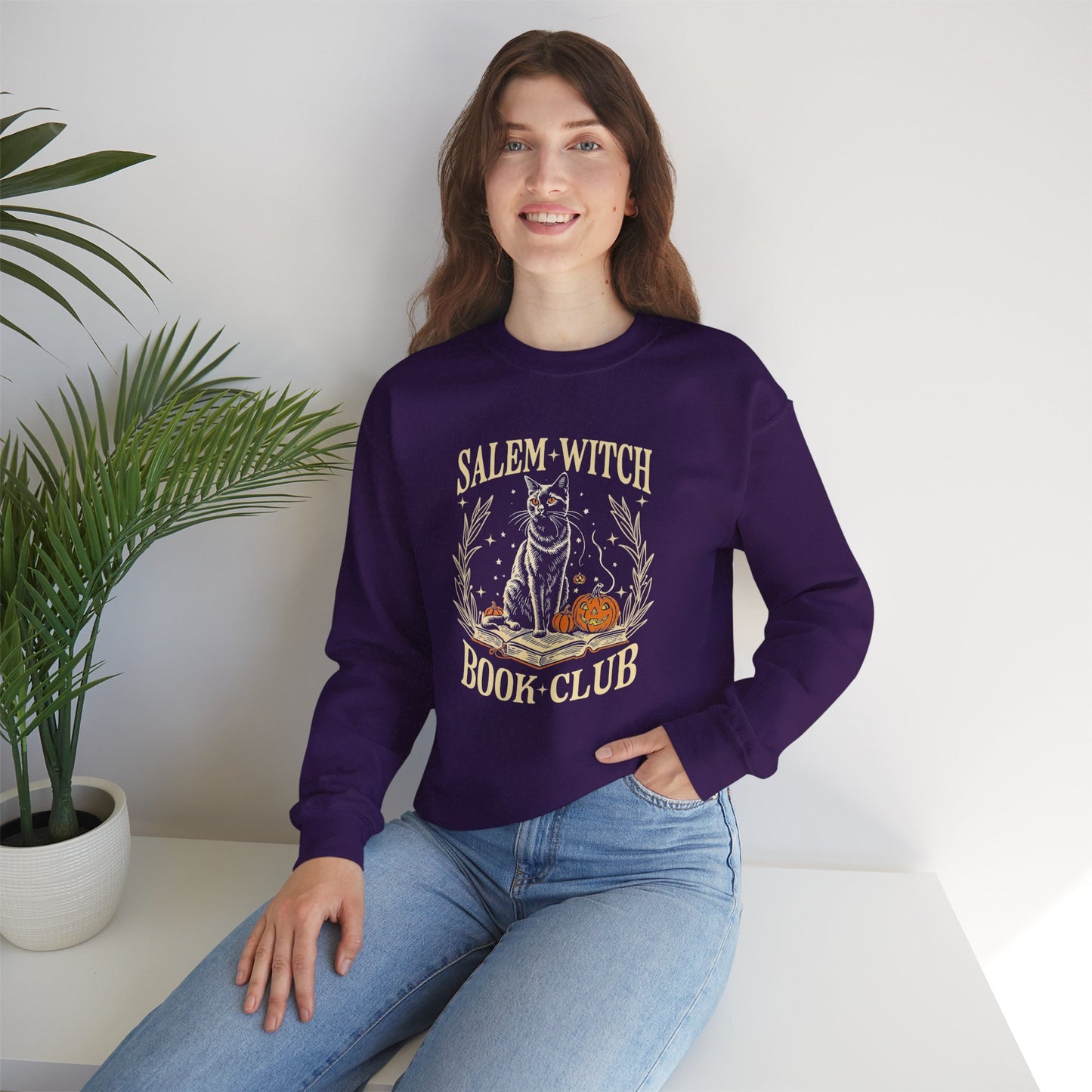 Salem Witch Book Club Halloween Unisex Crewneck Sweatshirt