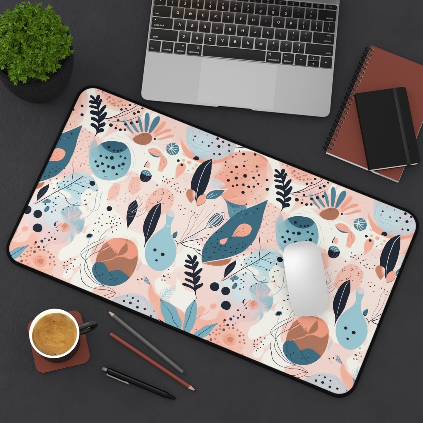 Abstract Pastel Computer Desk Mat