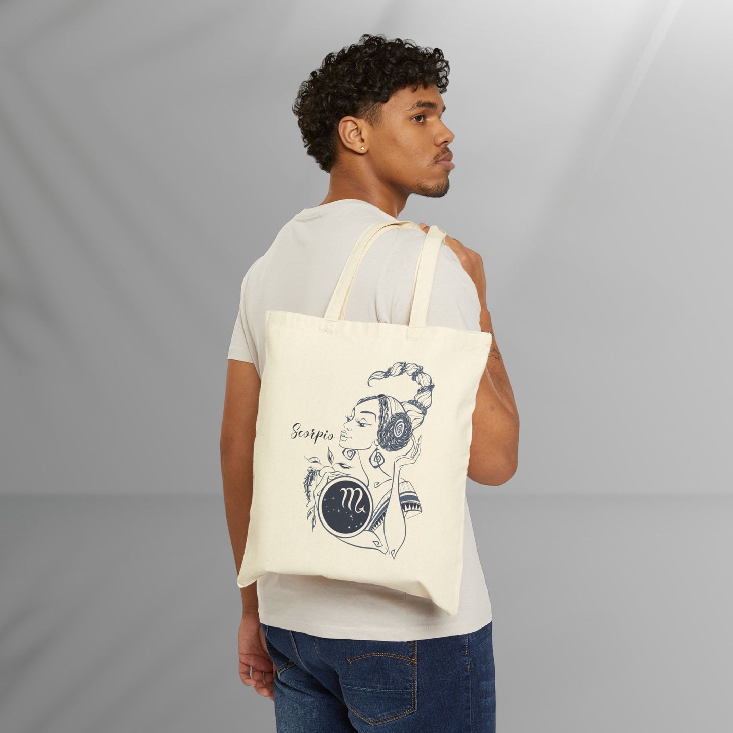 Scorpio Cotton Canvas Tote Bag