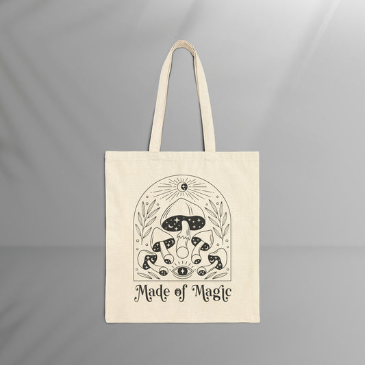 Magic Mushroom Cotton Canvas Tote Bag