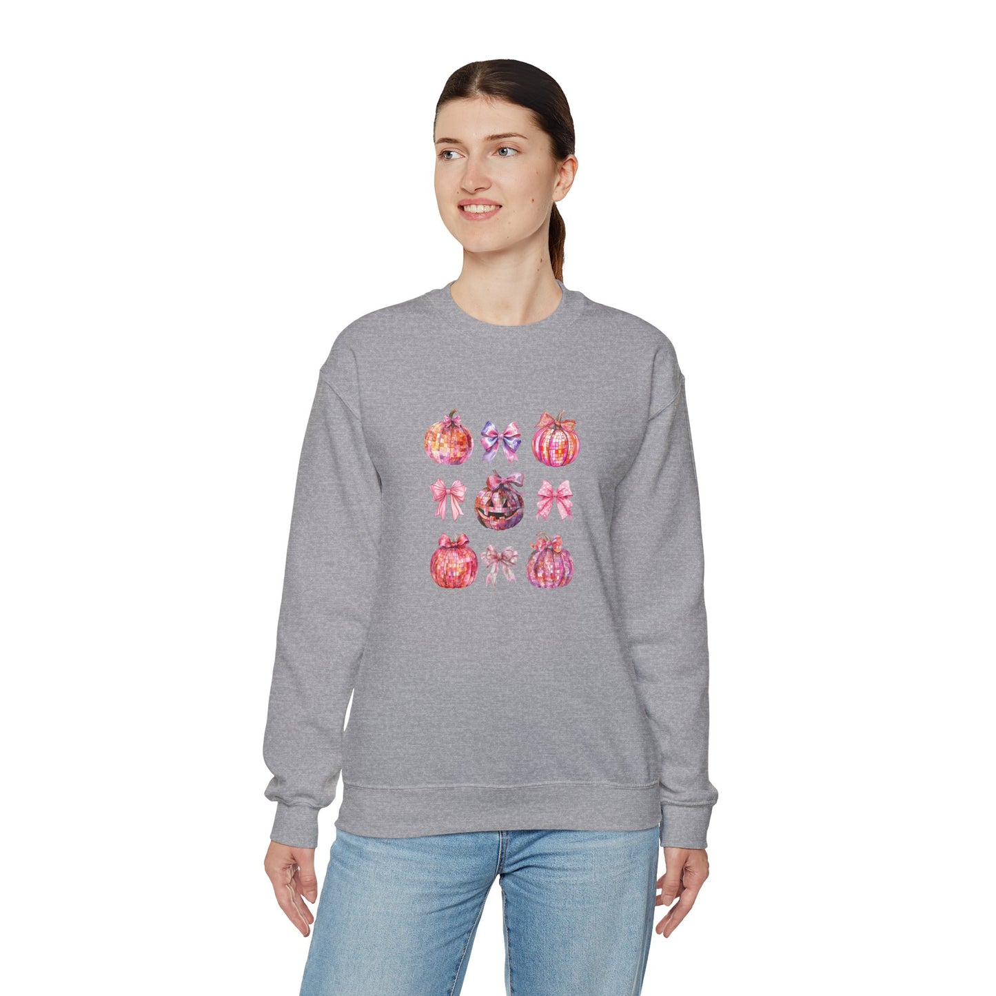 Halloween Disco Pumpkins Unisex Crewneck Sweatshirt