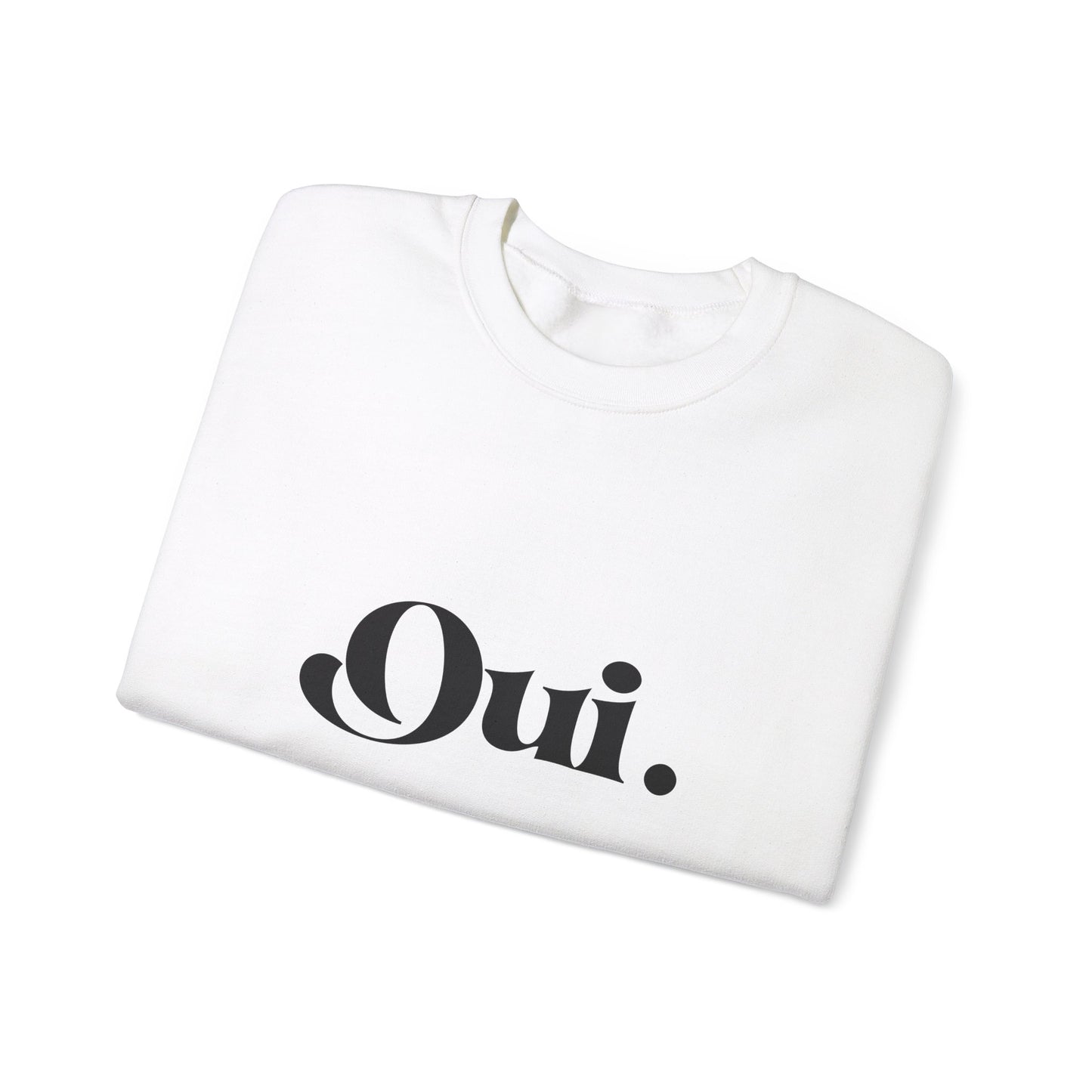 Oui Sweatshirt, Minimalist French Crewneck