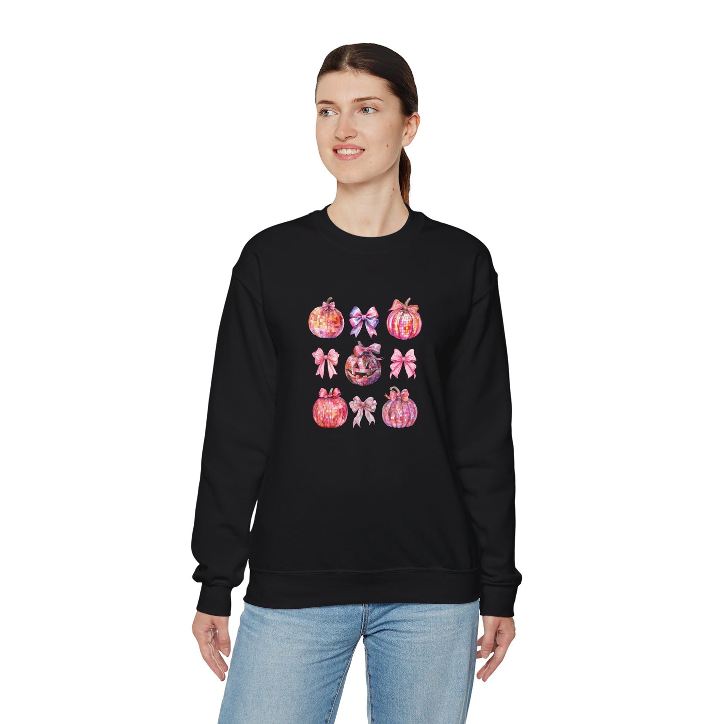 Halloween Disco Pumpkins Unisex Crewneck Sweatshirt