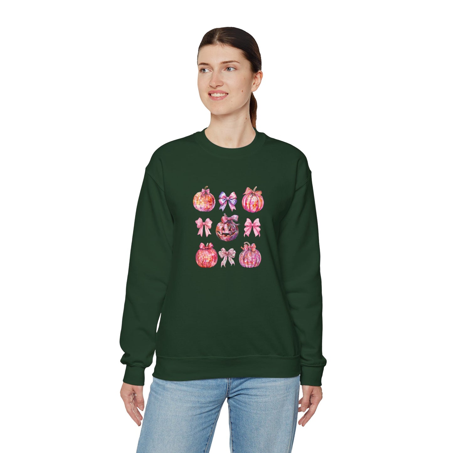 Halloween Disco Pumpkins Unisex Crewneck Sweatshirt