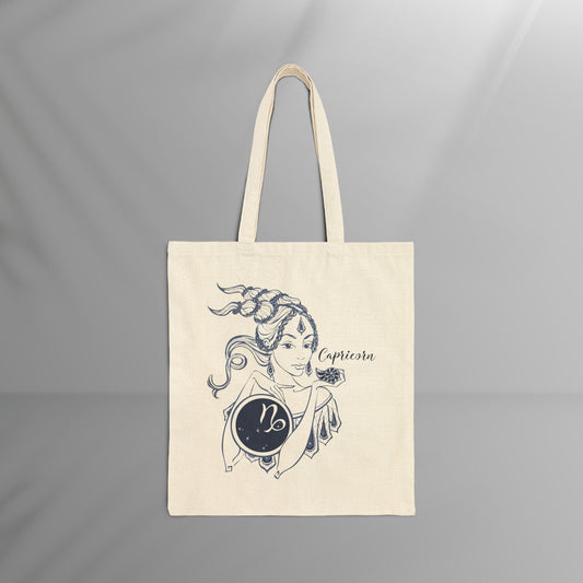 Capricorn Cotton Canvas Tote Bag