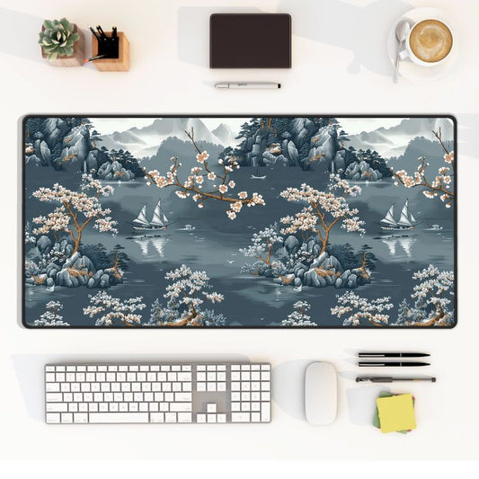 Japanese Cherry Blossom Computer Desk Mat